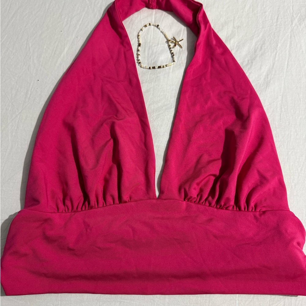 SHEIN Hot Pink Halter Top